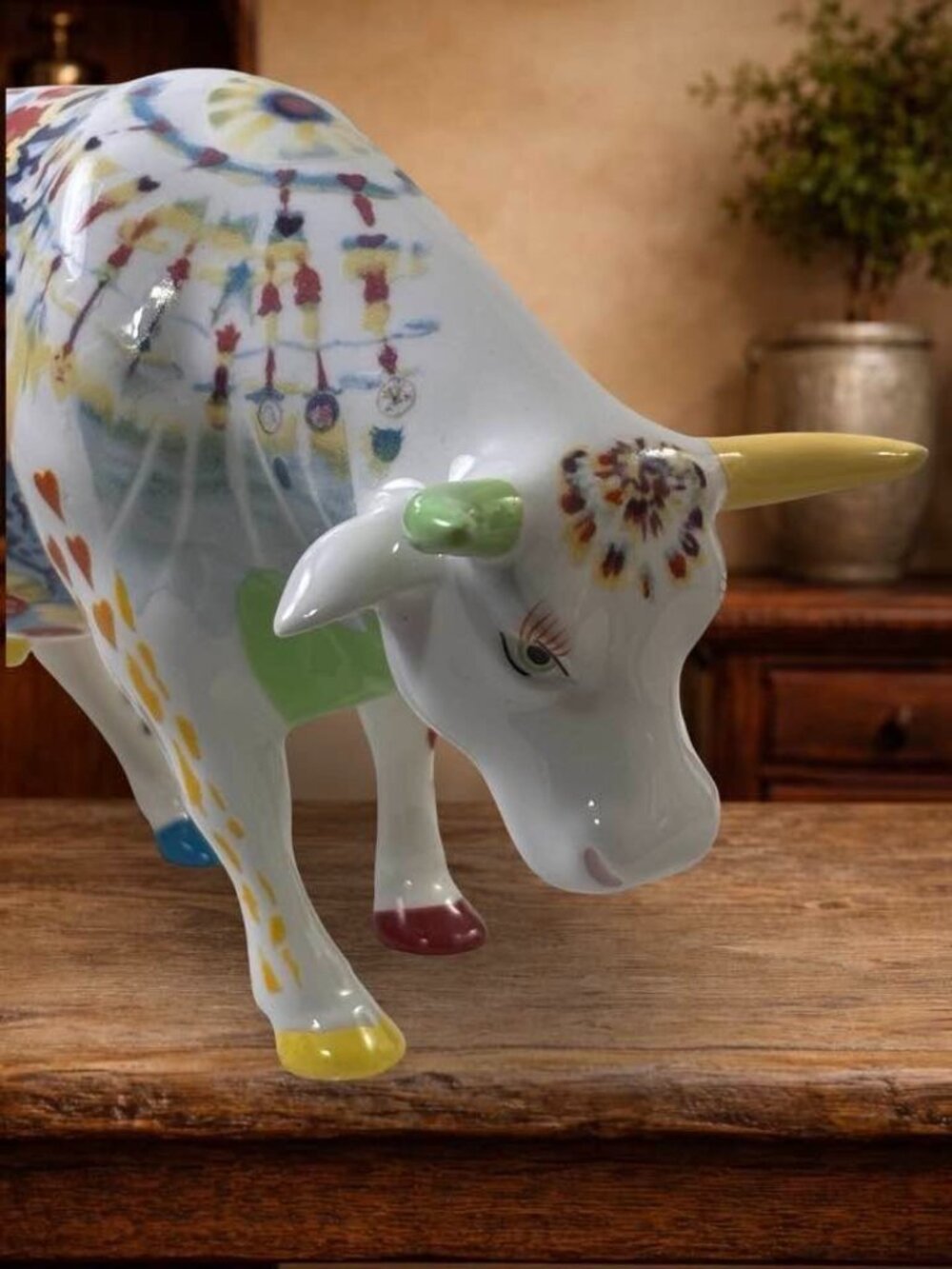 CowParade Udderly Groovy Lady Belle Bennett #9170 Tie Dye Cow 2000 Westland - Picture 5 of 8